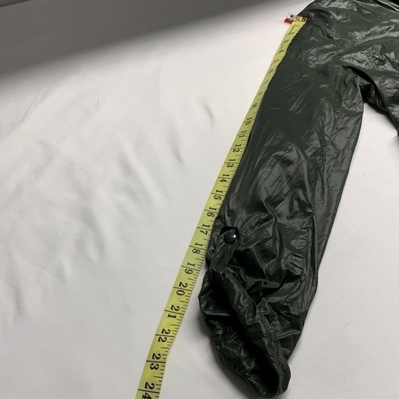 𝅺Soia and Kyo Nylon Windbreaker Jacket with Hood Olive Green XS - Picture 12 of 14